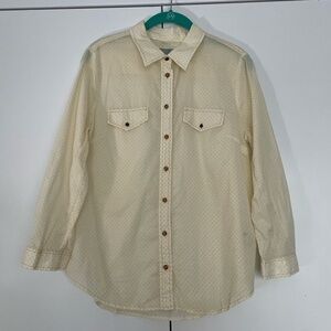 Maeve Cream and Yellow Polka Dot Blouse